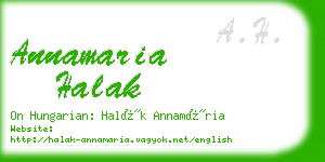 annamaria halak business card